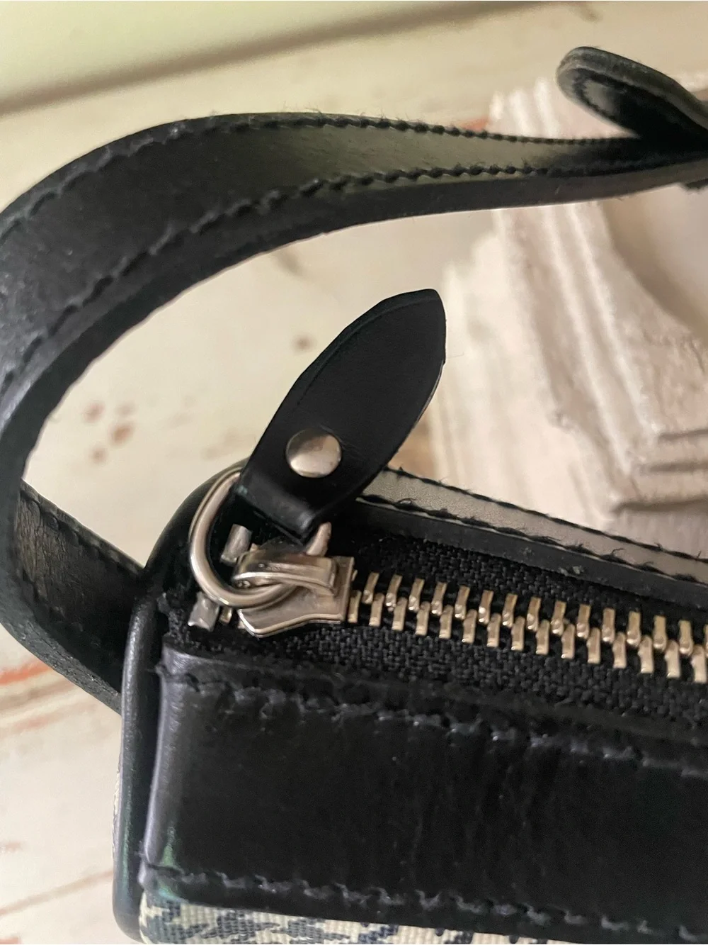 Ralph Lauren Black and White Houndstooth Crossbody